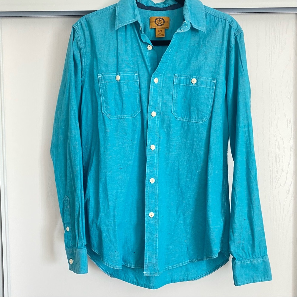 Urban Outfitters Blue Casual Button Down Shirt